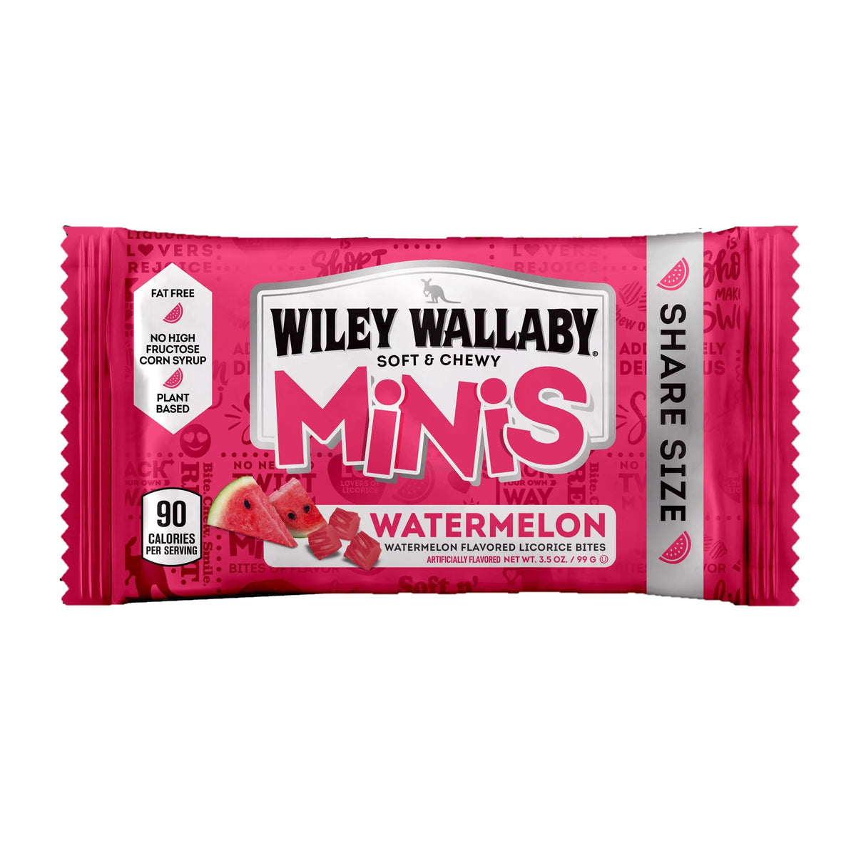 Wiley Box Wiley Wallaby Watermelon Mini Licorice Bites Packs: 18-Piece Box ...