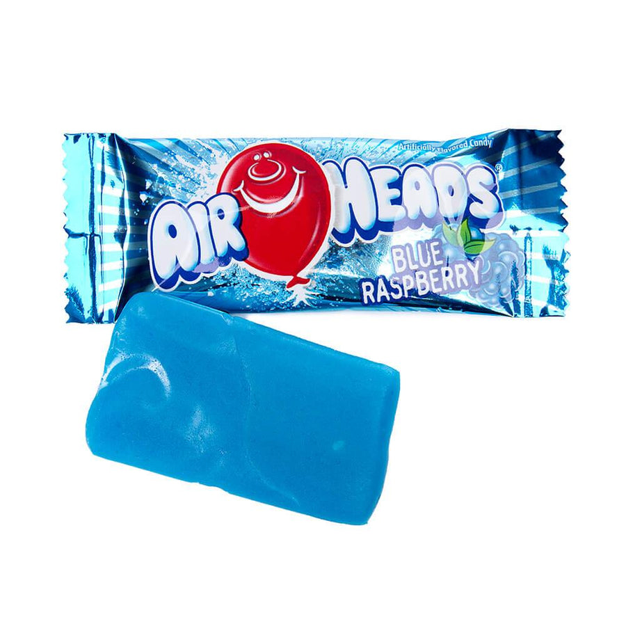AirHeads Taffy Mini Candy Bars - Blue Raspberry: 25LB Case - Candy Warehouse