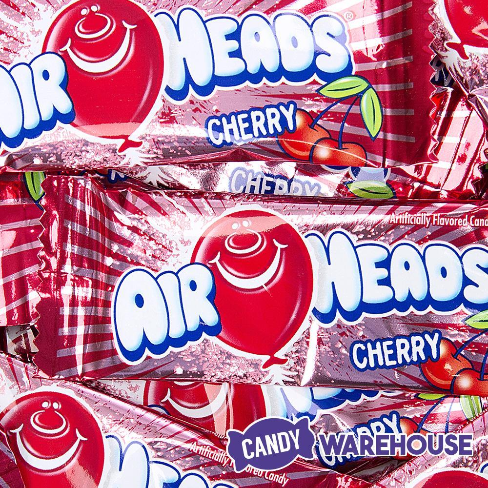 AirHeads Taffy Mini Candy Bars - Cherry: 25LB Case - Candy Warehouse