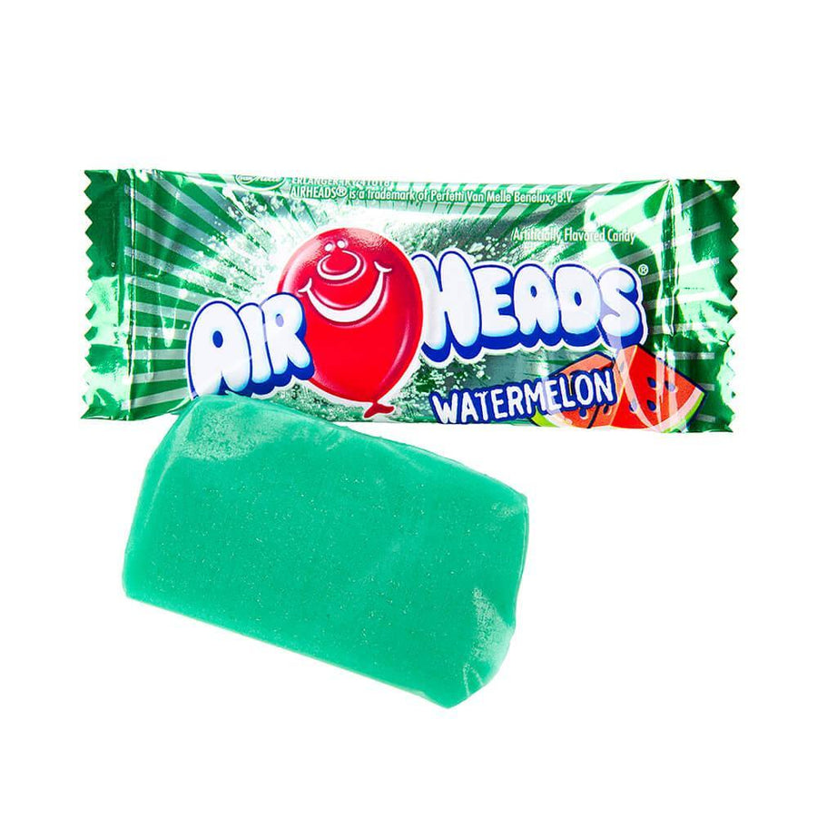 AirHeads Taffy Mini Candy Bars - Watermelon: 25LB Case - Candy Warehouse
