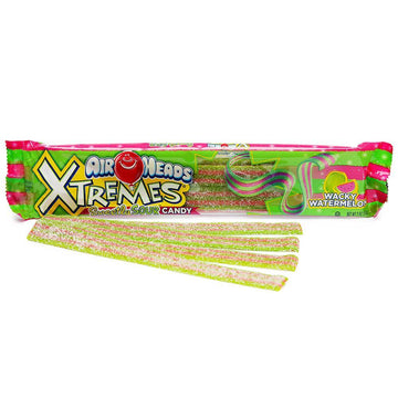 AirHeads Xtremes Sour Belts 2-Ounce Packs - Watermelon: 18-Piece Box - Candy Warehouse