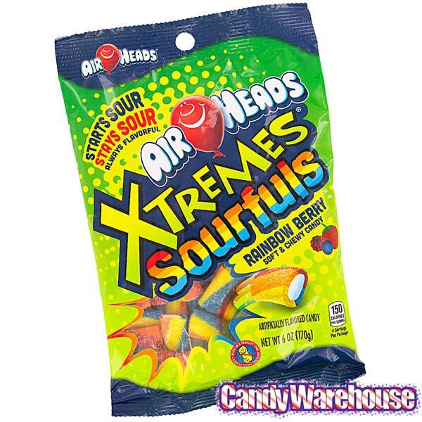 AirHeads Xtremes Sourfuls Candy Packs - Rainbow Berry: 12-Piece Box - Candy Warehouse
