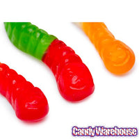 Albanese Assorted Fruit Gummy Worms - Mini: 5LB Bag - Candy Warehouse