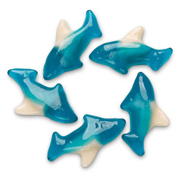 Albanese Blue Gummy Sharks: 5LB Bag - Candy Warehouse