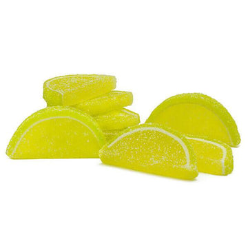 Albanese Candy Fruit Jell Slices - Lemon Lime: 5LB Box - Candy Warehouse