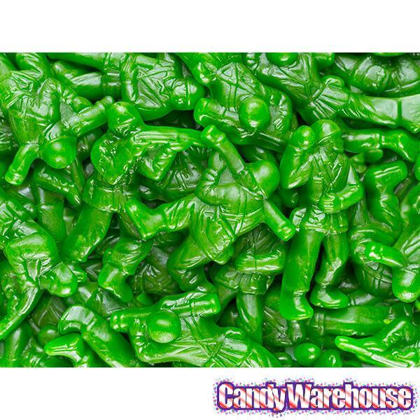 Albanese Green Gummy Army Men: 5LB Bag - Candy Warehouse