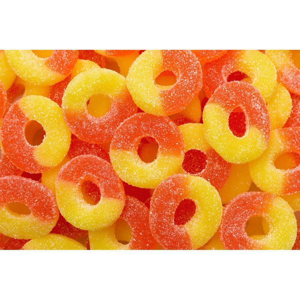 Albanese Gummi Peach Rings: 4.5LB Bag - Candy Warehouse