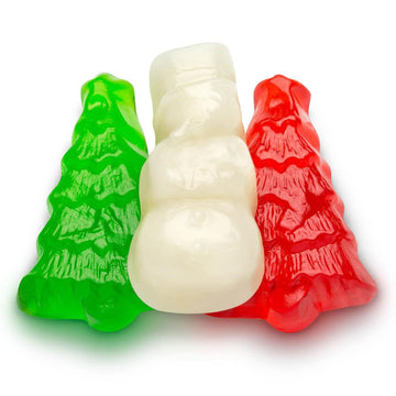 Albanese Gummy Christmas Trees & Snowmen Candy: 5LB Bag - Candy Warehouse