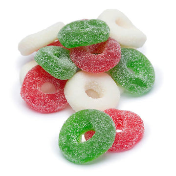 Albanese Gummy Christmas Wreaths Candy: 4.5LB Bag - Candy Warehouse
