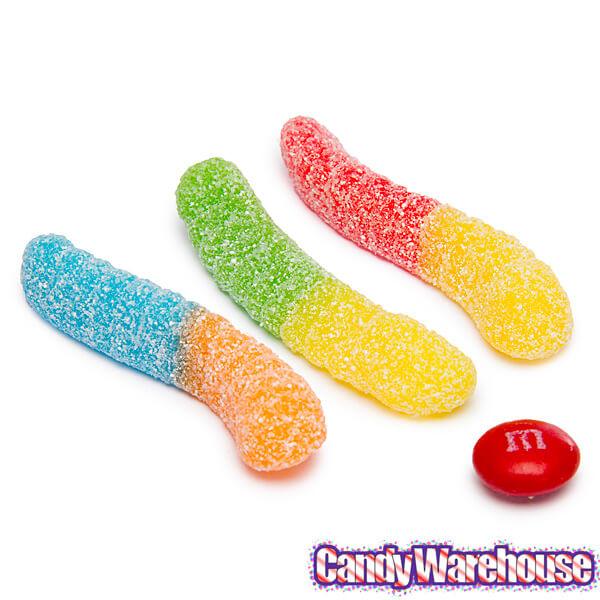Albanese Neon Sour Gummy Worms - Mini: 4.5LB Bag - Candy Warehouse