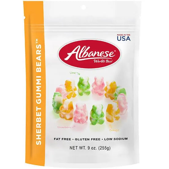 Albanese Sherbet Gummy Bears 9Ounce Bag Candy Warehouse
