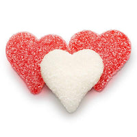 Albanese Sour Sanded Red & White Gummy Hearts: 4.5LB Bag - Candy Warehouse