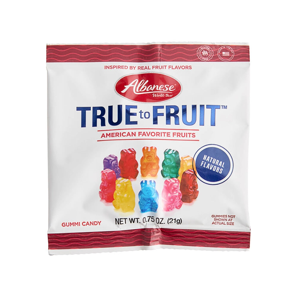 Albanese True to Fruit American Favorite Fruits Gummi Bears: 200-Piece Case