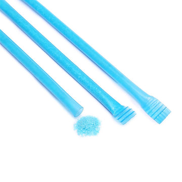 Albert's Candy Powder Filled Plastic Mini Straws - Blue Raspberry: 240-Piece Bag - Candy Warehouse