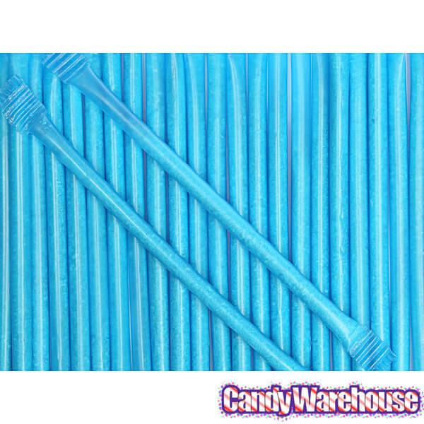 Albert's Candy Powder Filled Plastic Mini Straws - Blue Raspberry: 240-Piece Bag - Candy Warehouse
