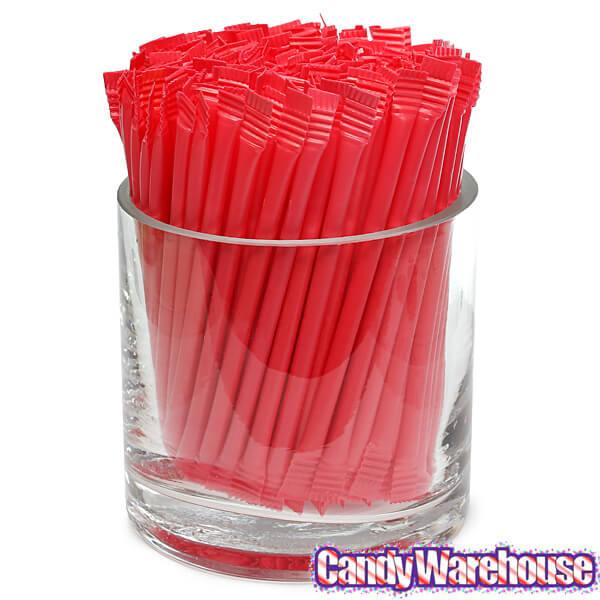 Albert's Candy Powder Filled Plastic Mini Straws - Cherry: 240-Piece Bag - Candy Warehouse