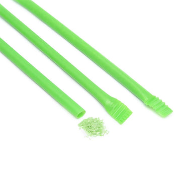 Albert's Candy Powder Filled Plastic Mini Straws - Green Apple: 240-Piece Bag - Candy Warehouse