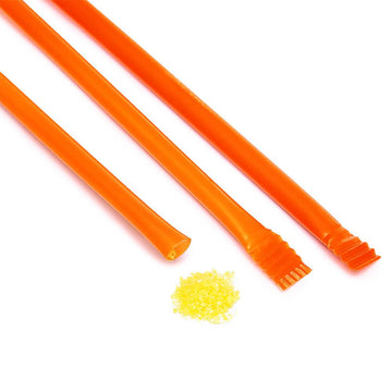 Albert's Candy Powder Filled Plastic Mini Straws - Orange: 240-Piece Bag - Candy Warehouse