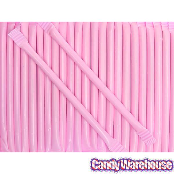 Albert's Candy Powder Filled Plastic Mini Straws - Strawberry: 240-Piece Bag - Candy Warehouse