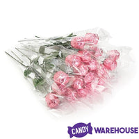 Albert's Foiled Milk Chocolate Roses - Pink: 20-Piece Bouquet - Candy Warehouse
