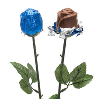 Albert's Foiled Milk Chocolate Roses - Royal Blue: 20-Piece Bouquet - Candy Warehouse