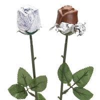 Albert's Foiled Milk Chocolate Roses - Silver: 20-Piece Bouquet - Candy Warehouse