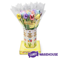 Albert's Foiled Milk Chocolate Tulips: 18-Piece Bouquet - Candy Warehouse