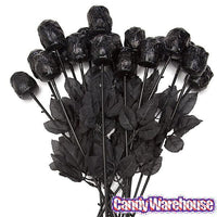 Albert's Halloween Gothic Black Chocolate Roses: 18-Piece Box - Candy Warehouse
