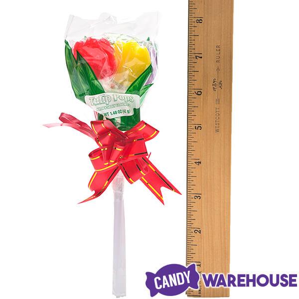 Albert's Tulip Pops Candy Flowers Lollipop Bouquets: 12-Piece Display - Candy Warehouse