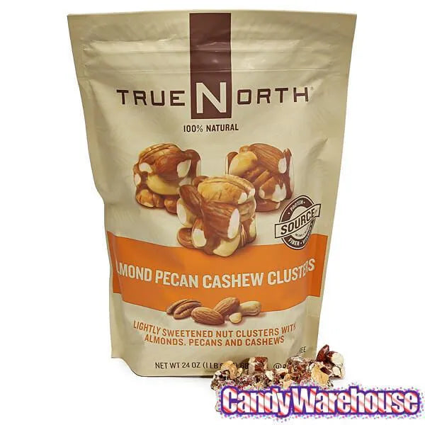 Almond Pecan Cashew Nut Clusters 24Ounce Bag Candy Warehouse