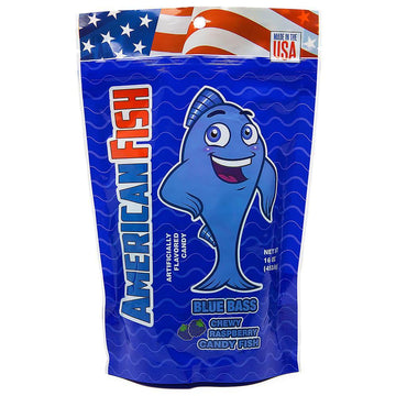 American Fish Chewy Candy - Blue: 16-Ounce Bag - Candy Warehouse