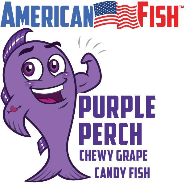 American Fish Chewy Candy - Purple: 5LB Bag - Candy Warehouse