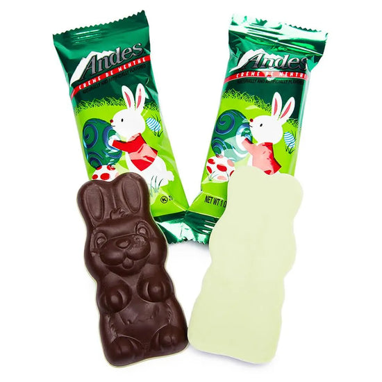 Andes Mints Creme de Menthe Easter Bunny Candy Packs 24Piece Display