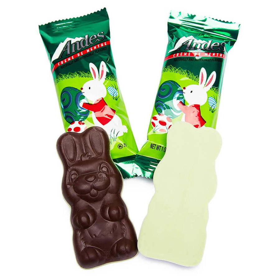 Andes Mints Creme de Menthe Easter Bunny Candy Packs: 24-Piece Display - Candy Warehouse