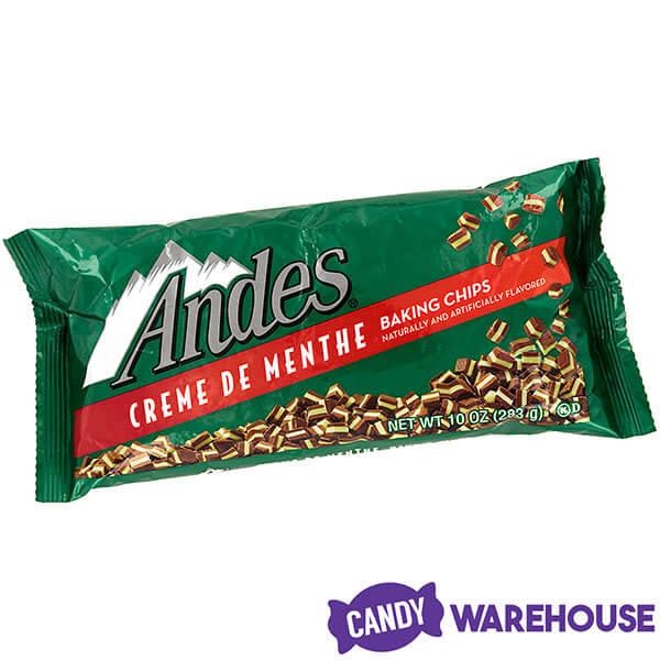 Andes Mints Creme de Menthe Mint Baking Chips: 10-Ounce Bag - Candy Warehouse