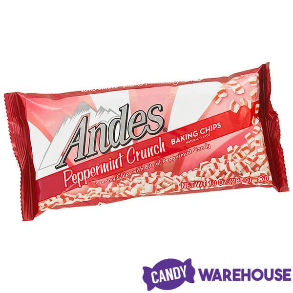 Andes Mints Peppermint Crunch Baking Chips: 10-Ounce Bag - Candy Warehouse