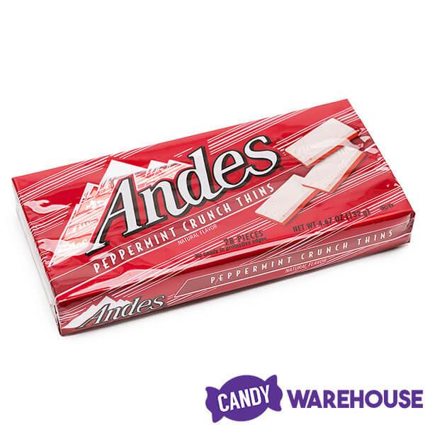 Andes Mints Peppermint Crunch Thins Chocolates: 28-Piece Box - Candy Warehouse