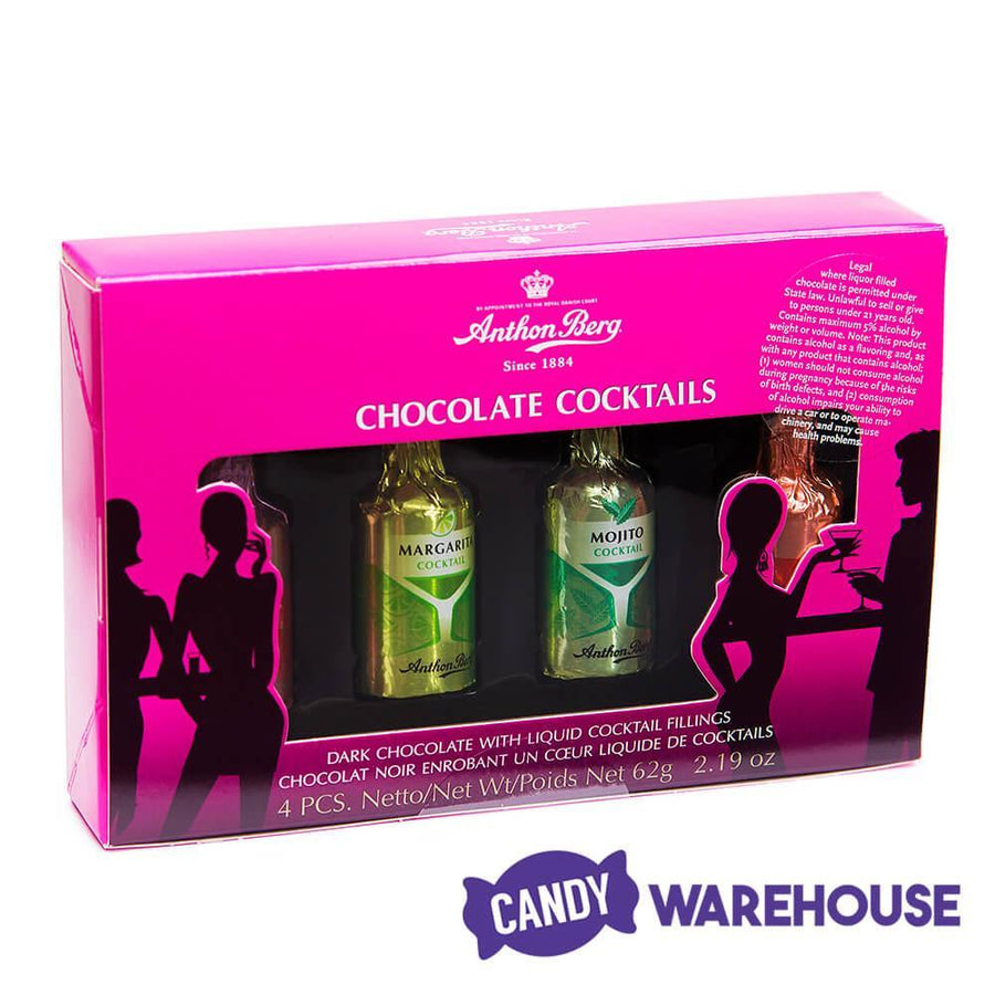Anthon Berg Chocolate Cocktails Liquor Bottles: 4-Piece Box - Candy Warehouse