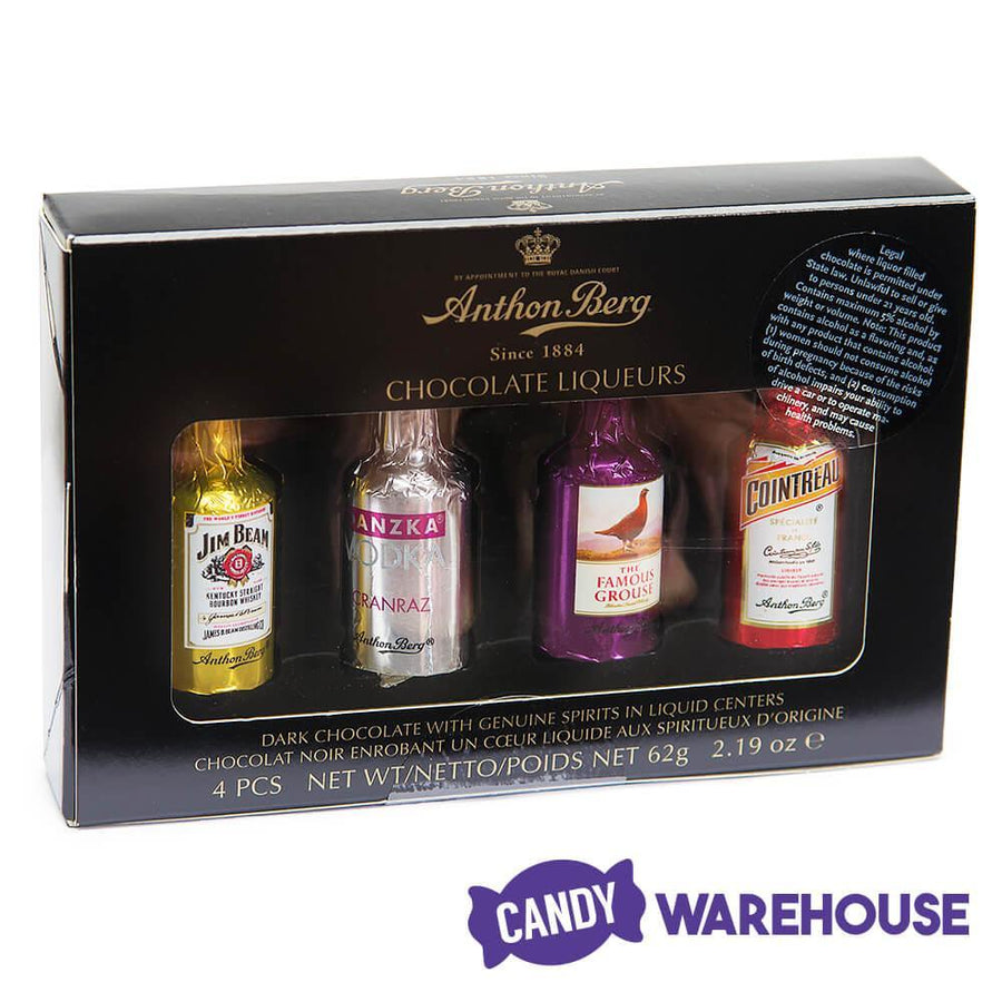Anthon Berg Chocolate Liquor Bottles: 4-Piece Box - Candy Warehouse