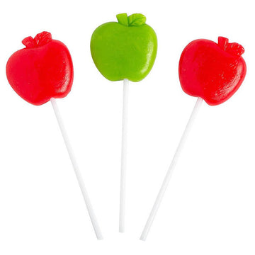 Apple-Shaped Lollipops: 12-Piece Box - Candy Warehouse