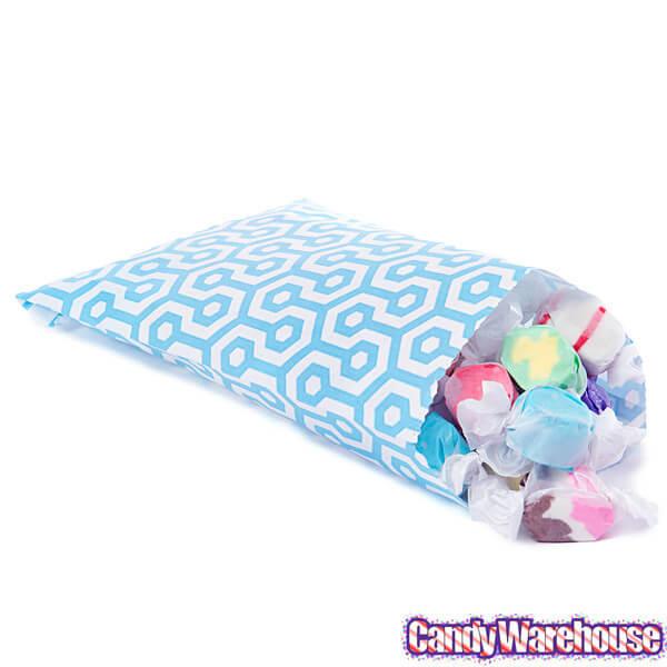 Aqua Blue Honeycomb Candy Bags: 25-Piece Pack - Candy Warehouse