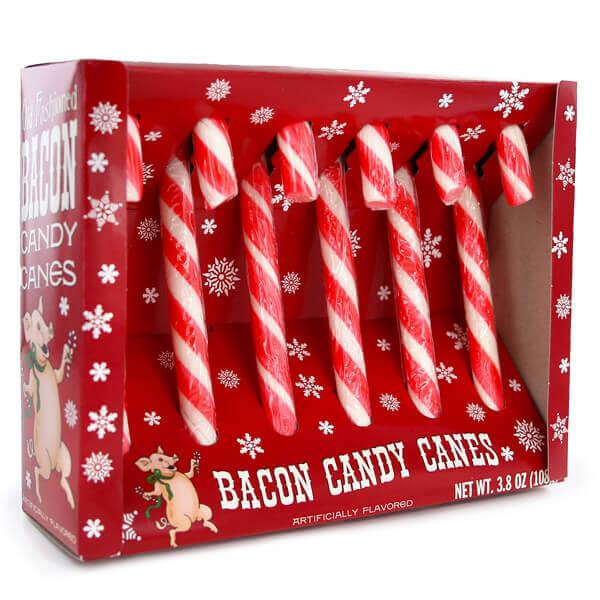 Archie McPhee Bacon Candy Canes: 6-Piece Box - Candy Warehouse