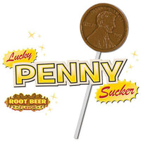 Archie McPhee Lucky Penny Lollipops: 2-Piece Set - Candy Warehouse