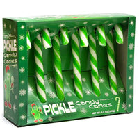 Archie McPhee Pickle Candy Canes: 6-Piece Box - Candy Warehouse