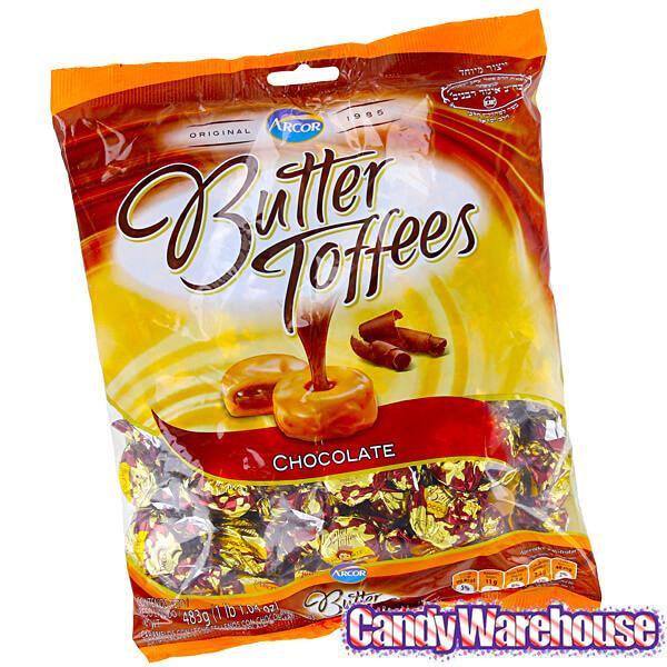 Arcor Chocolate Butter Toffee Chewy Candy: 1LB Bag - Candy Warehouse
