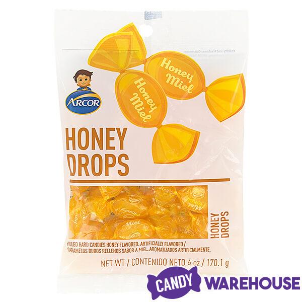 Arcor Honey Drops Hard Candy: 6-Ounce Bag - Candy Warehouse