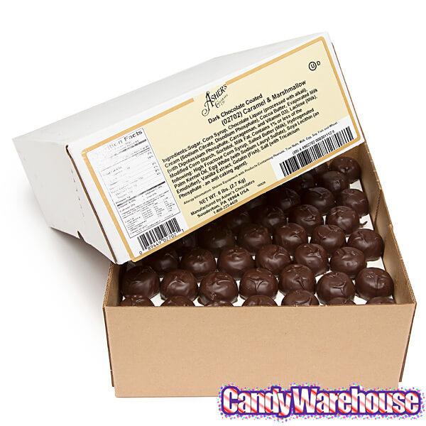Asher's Caramel Marshmallow Chocolates - Dark: 6LB Box - Candy Warehouse