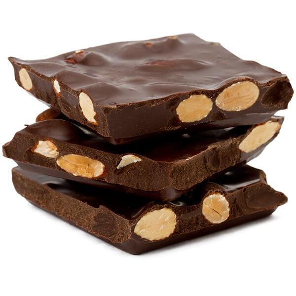 Asher's Dark Chocolate Almond Bark: 6LB Box - Candy Warehouse