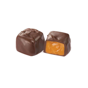 Asher's Dark Chocolate Bourbon Caramels: 6LB Box - Candy Warehouse