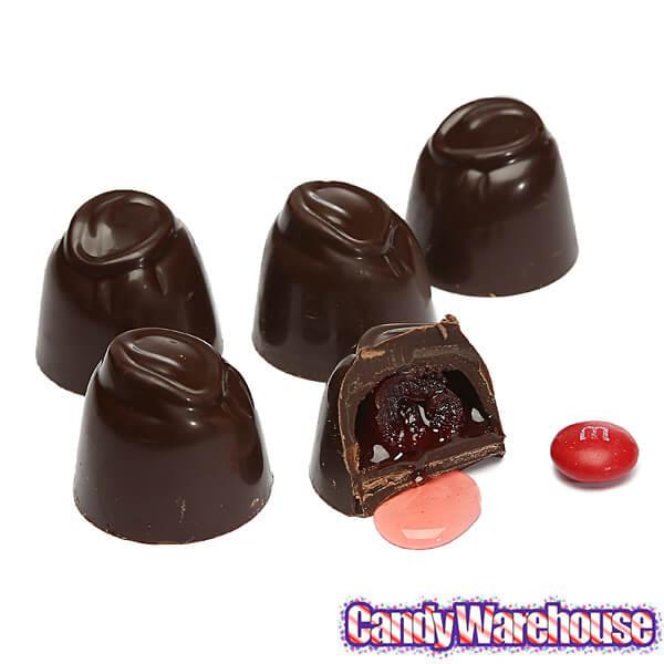 Asher's Dark Chocolate Cherry Cordials Candy: 6LB Box - Candy Warehouse